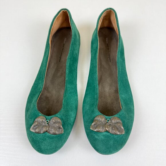 Anthropologie Pilcro and the Letterpress Suede Flats - Picture 2 of 11
